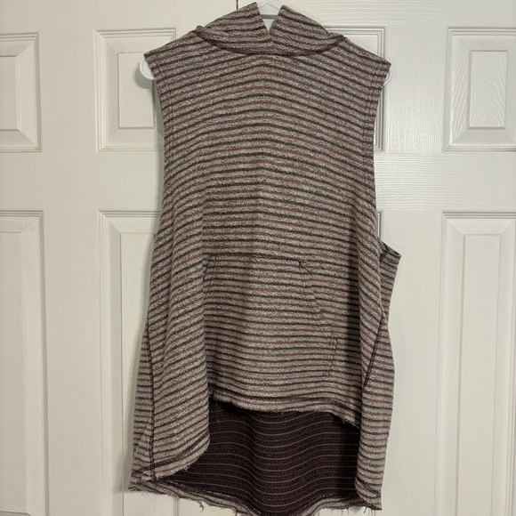 Free People Pullover Purple Striped Hoodie - Picture 2 of 5